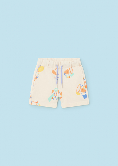 detail Baby print plush shorts