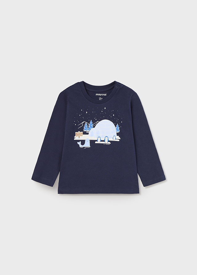 detail T-shirt with an interactive theme for a baby ECOFRIENDS