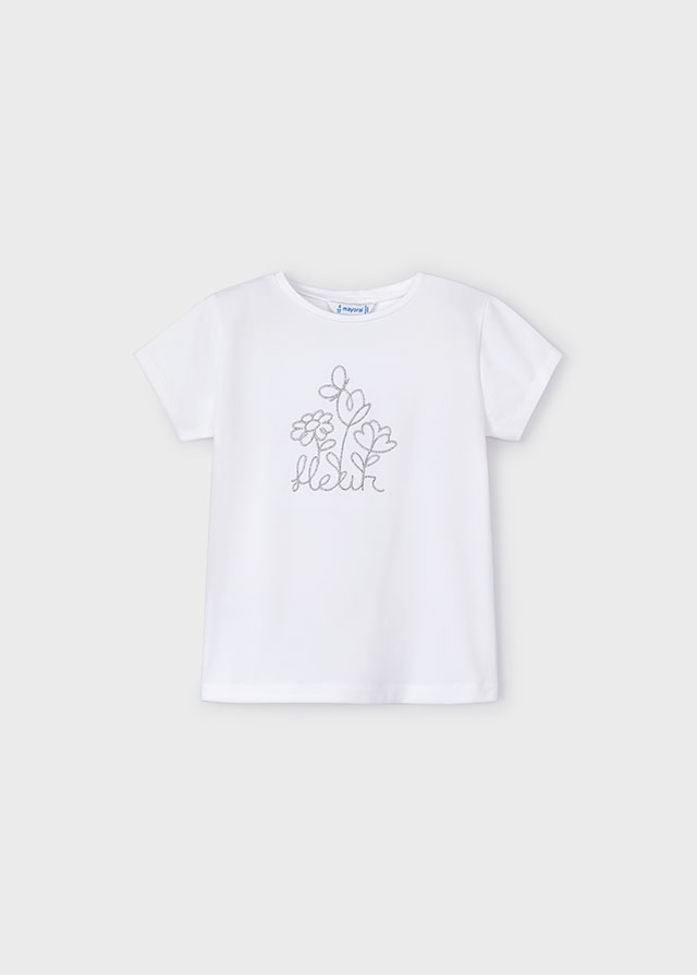 Girls' embroidered T-shirt