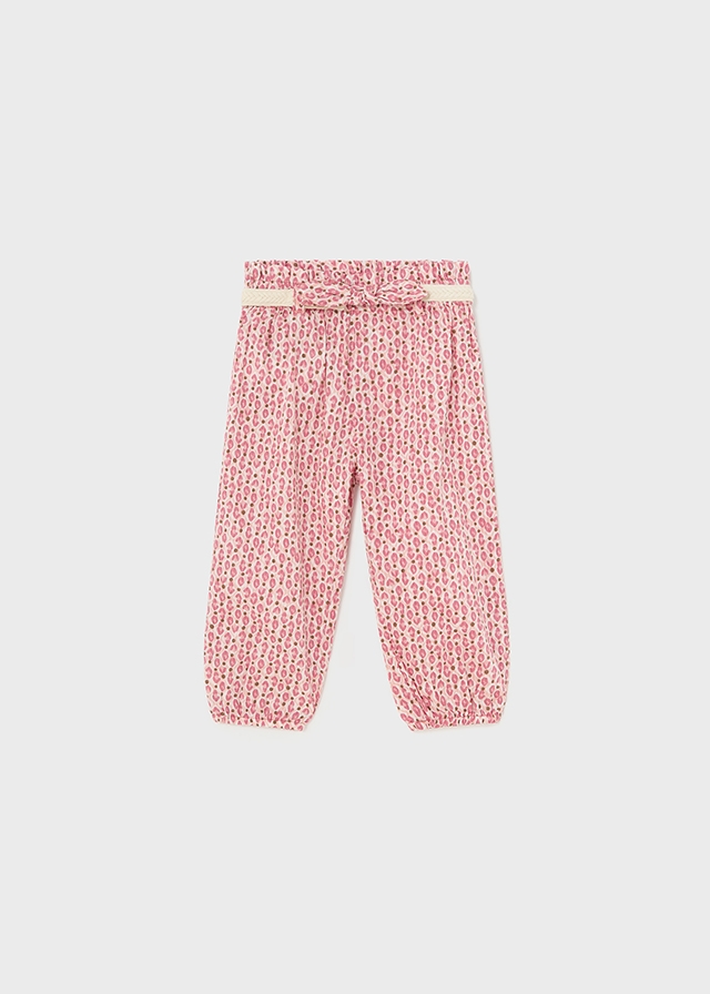 Baby belted wide leg trousers