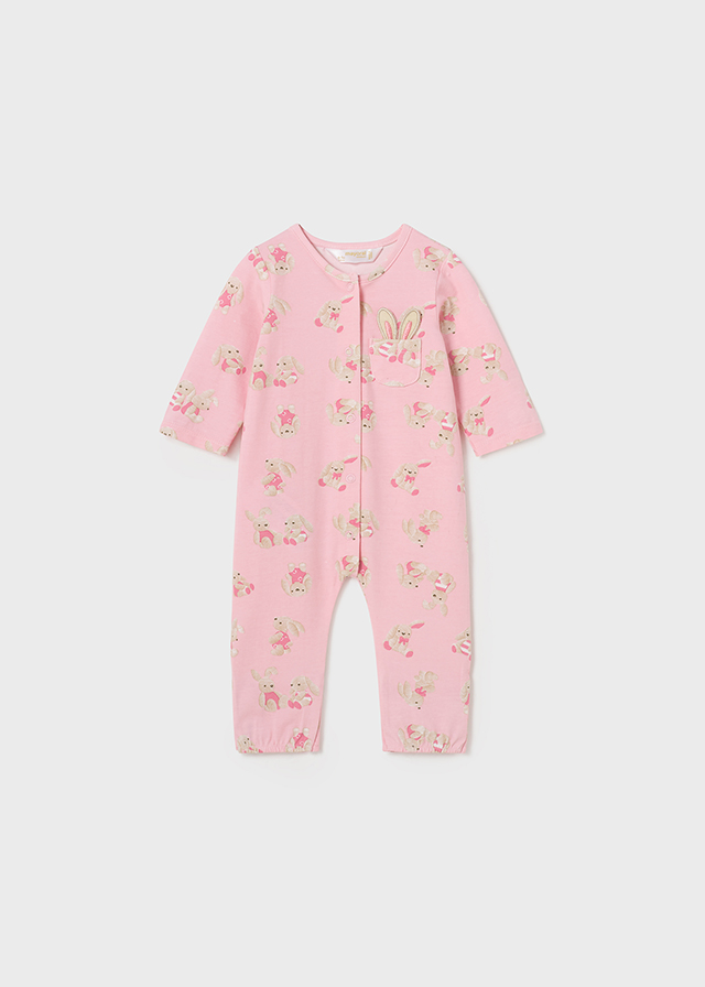 Newborn print sleepsuit