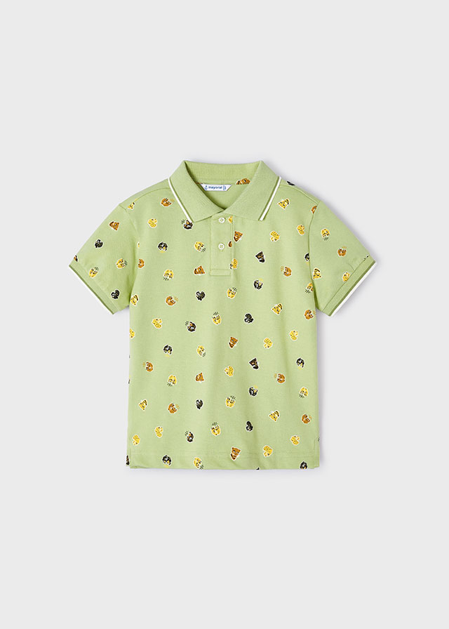 Boys' print polo shirt