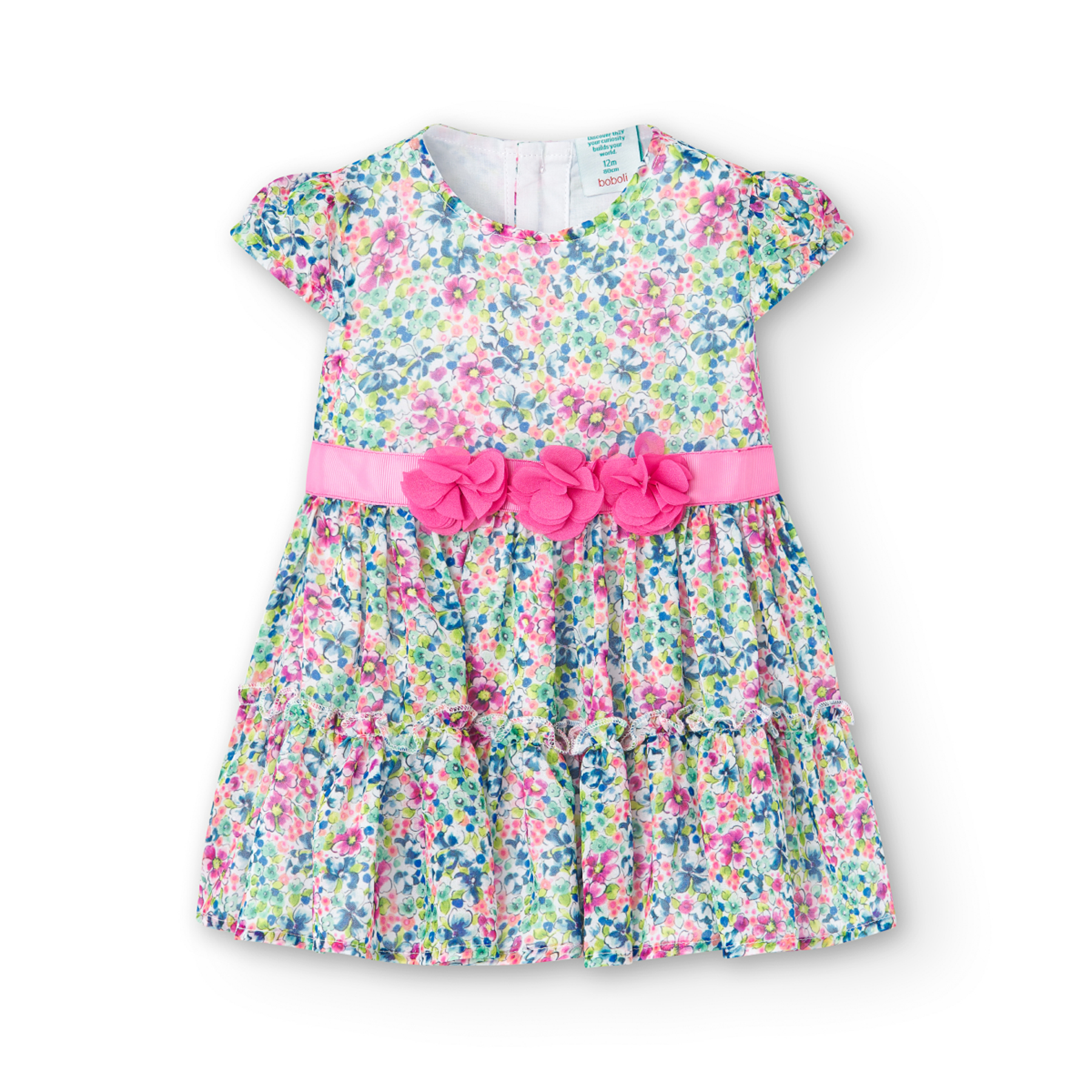Dívčí šaty s květinovým vzorem BOBOLI