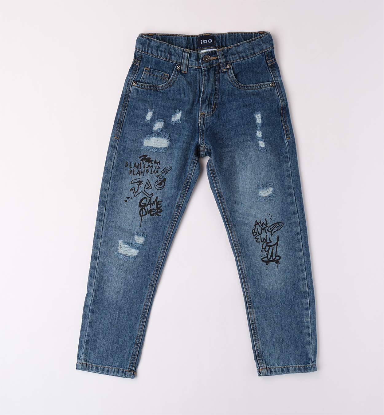 Chlapecké džíny s nápisy IDO