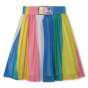 náhled Dívčí plisovaná sukně, plisovaná látka má široké různobarevné pruhy BILLIEBLUSH