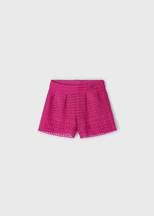 detail Girls' guipure shorts