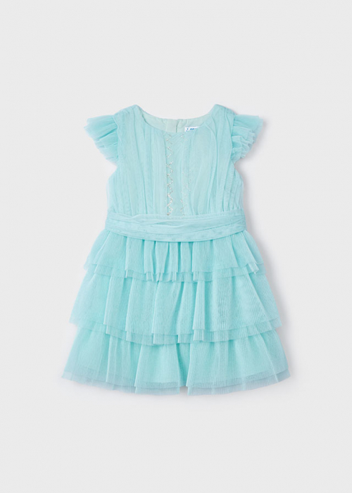 detail Girls' pleated tulle dress