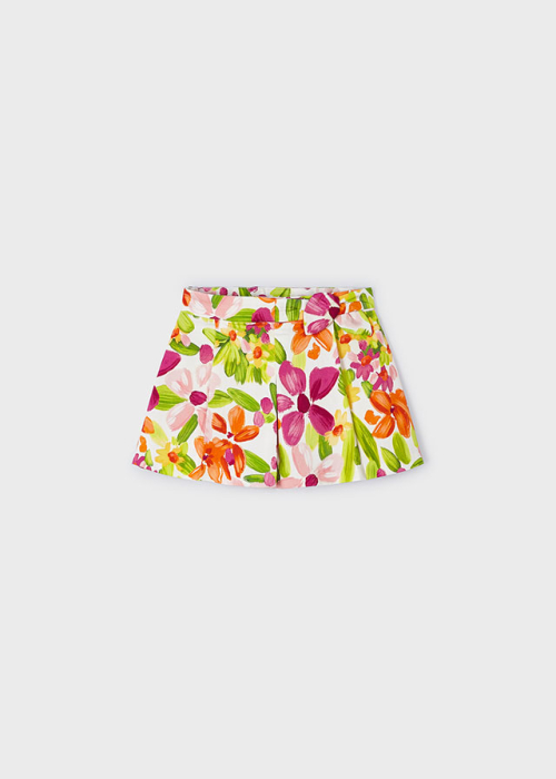 detail Girls' print satin shorts