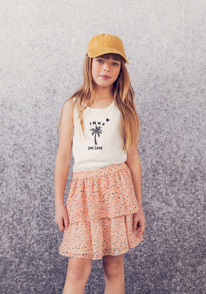 detail Girls' flower print skirt