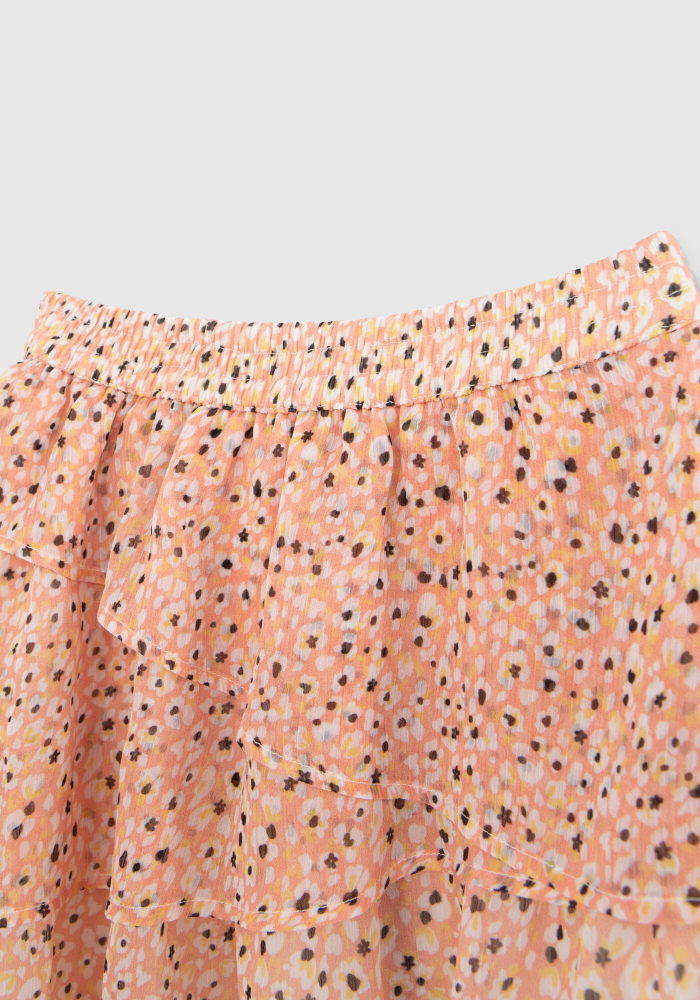 detail Girls' flower print skirt