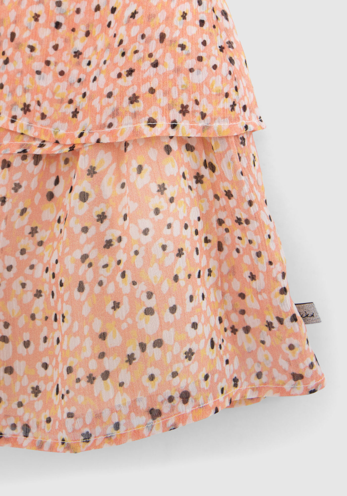 detail Girls' flower print skirt