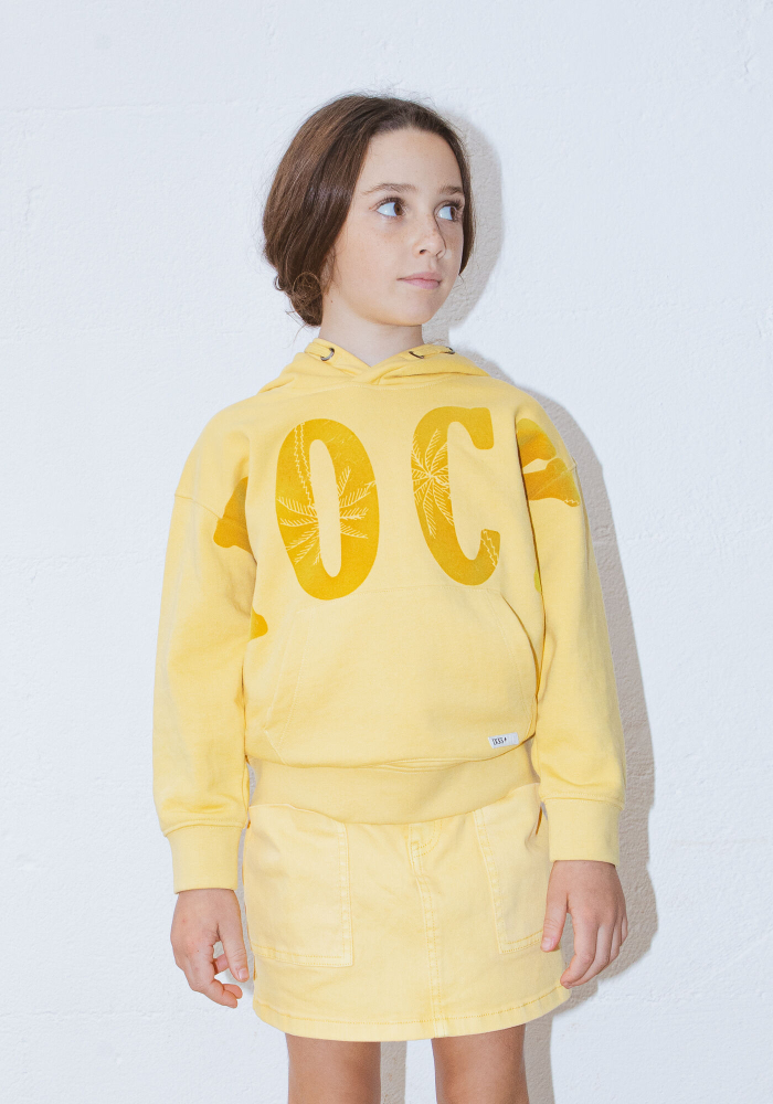 detail Hoodie with velvet slogan