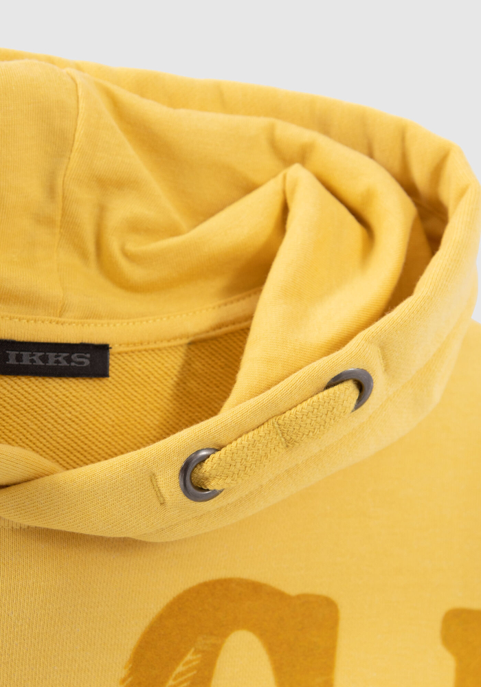 detail Hoodie with velvet slogan