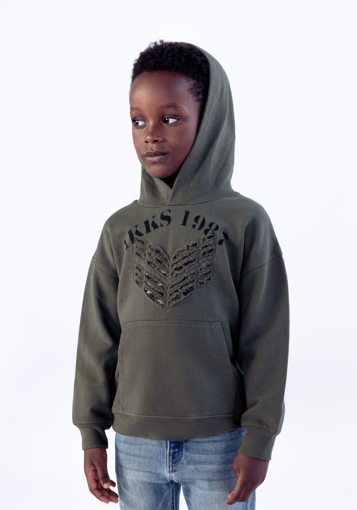 detail Boys' chevron hoodie