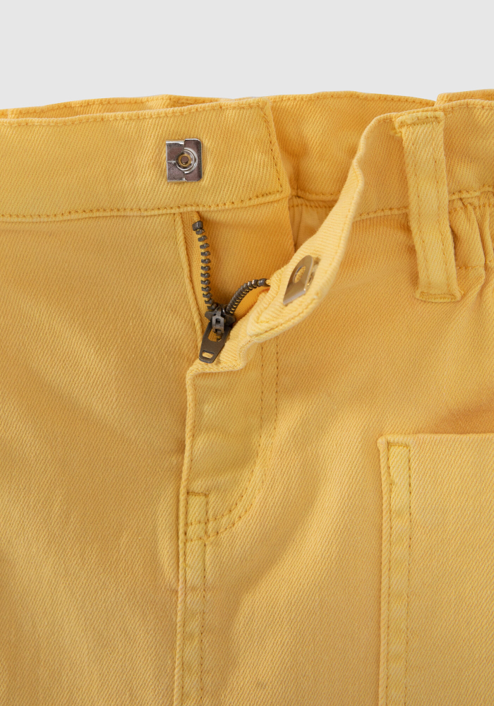 detail Girls' color denim skirt with scarf