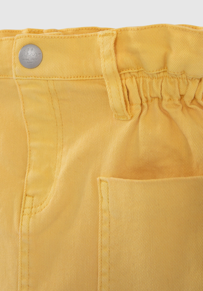 detail Girls' color denim skirt with scarf