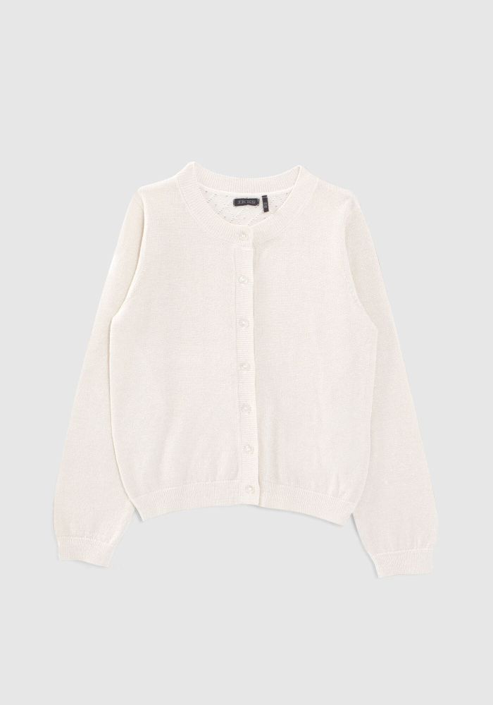 detail Girls' cardigan with decorative lurex on back