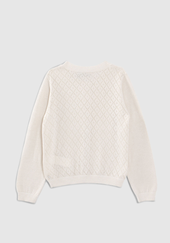 detail Girls' cardigan with decorative lurex on back