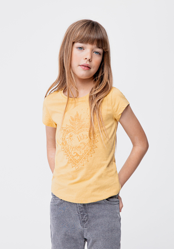 detail Girls' T-shirt with glitter heart