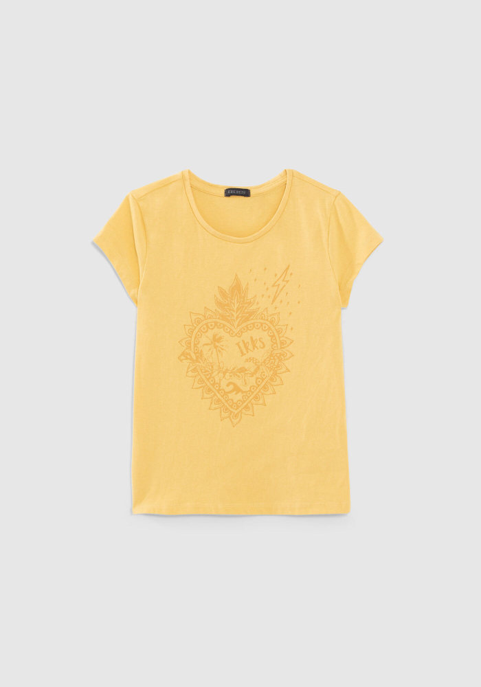 detail Girls' T-shirt with glitter heart