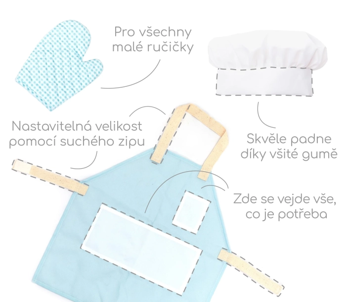 detail Dřevěná sada na vaření pro děti UMU