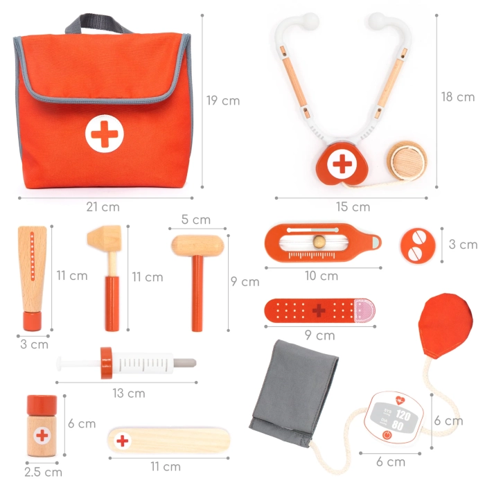 detail Dřevěná doktorská sada mini UMU