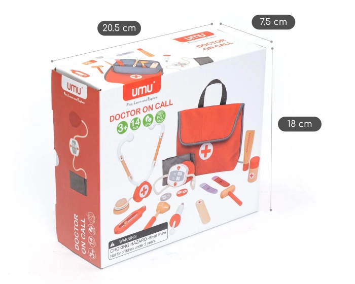 detail Dřevěná doktorská sada mini UMU