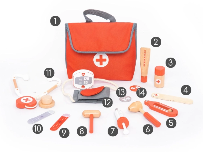 detail Dřevěná doktorská sada mini UMU