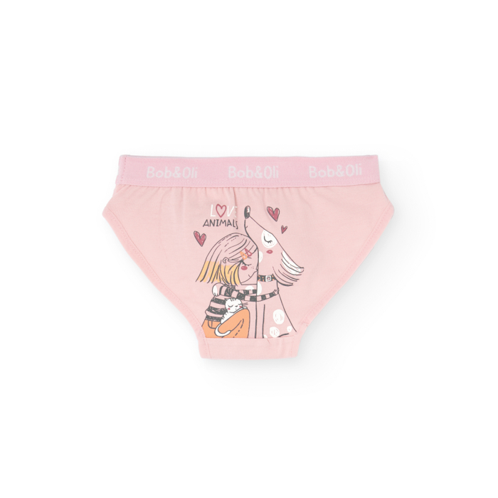 detail Dívčí kalhotky, sada 3 kusů s potiskem a v jemných barvách BOBOLI