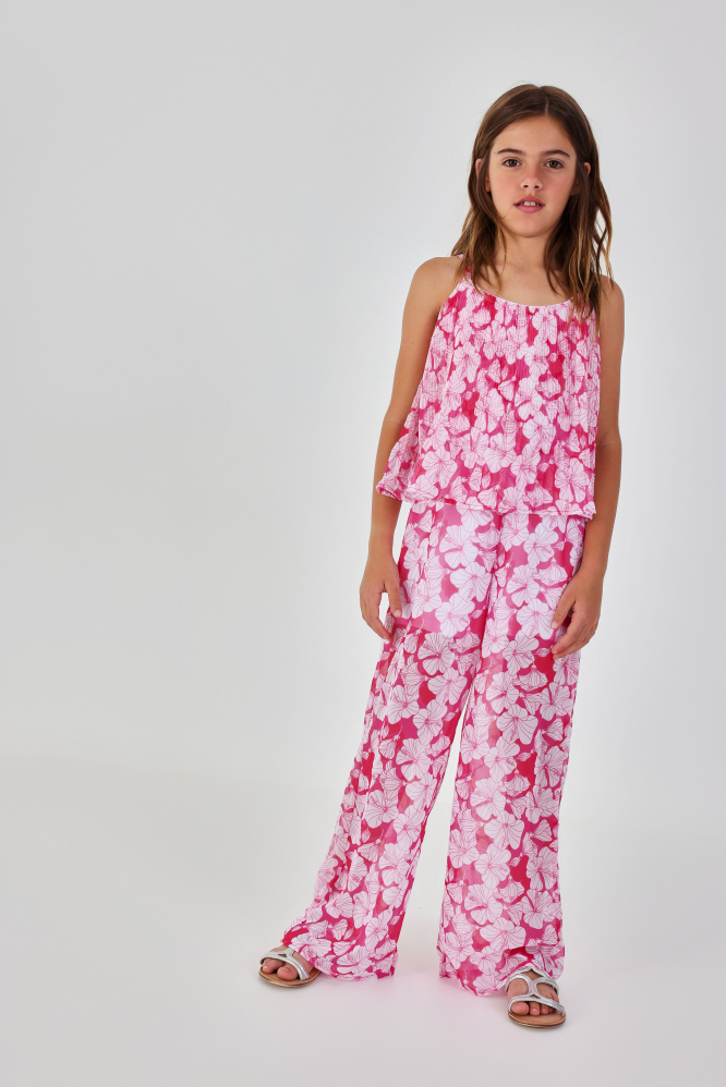 detail Dívčí overal s květinovým vzorem BOBOLI