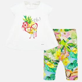 Baby girl's tank top and leggings set