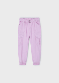 Girls' belted trousers