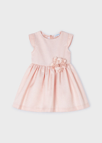 Girls' tulle embroidered back dress