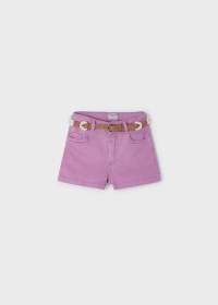 Girls' belted shorts