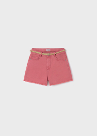 Girls' belted shorts