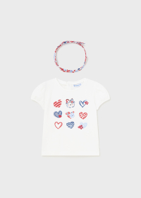Girls' T-shirt with headband