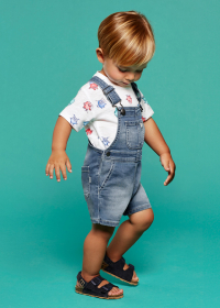Baby denim dungarees