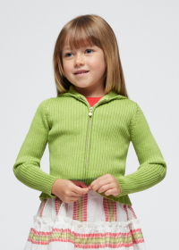 Dívčí žebrovaný kardigan EcoVero z vizkózy MAYORAL