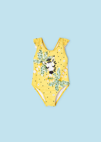 Girls' print swim suit