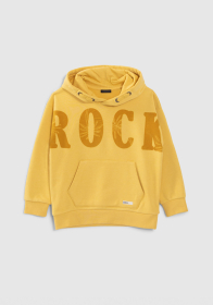 Hoodie with velvet slogan