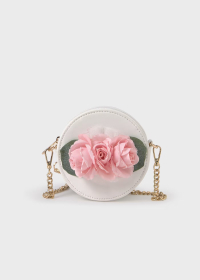 Girls' floral appliqué bag