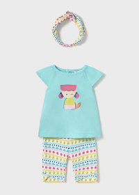 Dětská dívčí souprava - tričko, legíny a čelenka MAYORAL