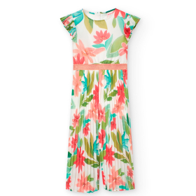 Dívčí šifonový overal s květinovým vzorem BOBOLI