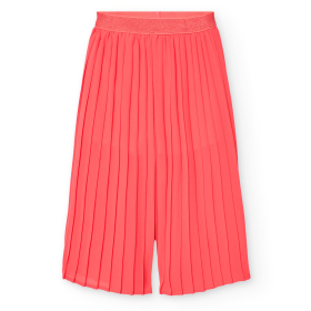 Dívčí plisované šifonové kalhoty v červené barvě BOBOLI