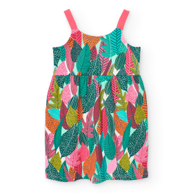 Dívčí letní šaty s tropickým potiskem BOBOLI