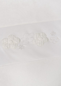 Dívčí fleecová deka bílá s květinovým motivem MAYORAL