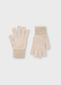 Stylové béžové pletené rukavice pro dívky s měkkým manžetovým lemem. Skvěle se k MAYORAL