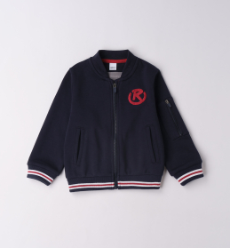 Chlapecká mikina na zip ve stylu bomber – tmavě modrá IDO