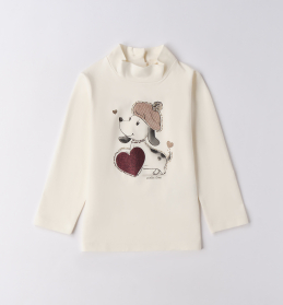 Dívčí tričko s motivem psa a srdce IDO