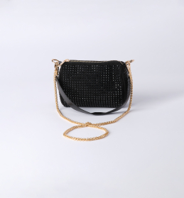 Dívčí černá kabelka s flitry IDO